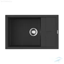 Кухонная мойка Omoikiri Sumi 78-LB-BL, с крылом, оборачиваемая, Tetogranit, чёрный 4993719