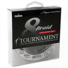 Daiwa, Шнур Tournament 8 Braid, 15lb, 0.10мм, 135м, темно-зеленая